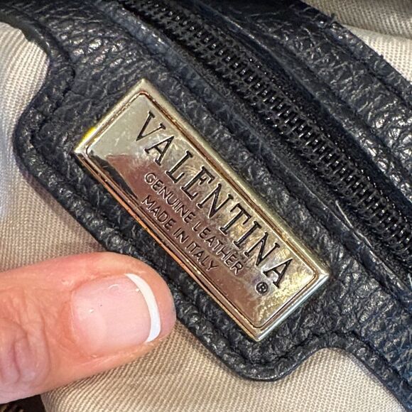 Valentina Bag Purse Handbag Leather Italian Pebbled Convertible Strap Shoulder - Picture 13 of 16